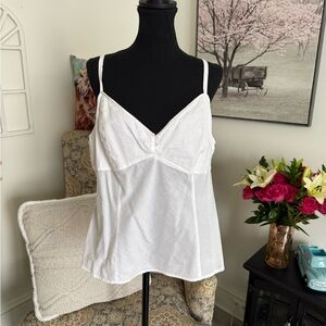 New York & Company White Sleeveless Bustier Camisole